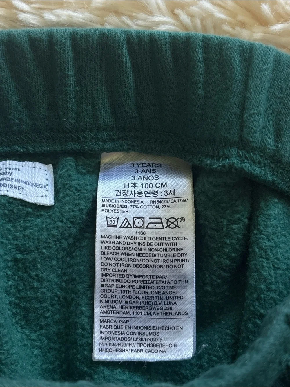 GAP Green Mickey & Pluto Hoodie and Sweatpants Set size 3